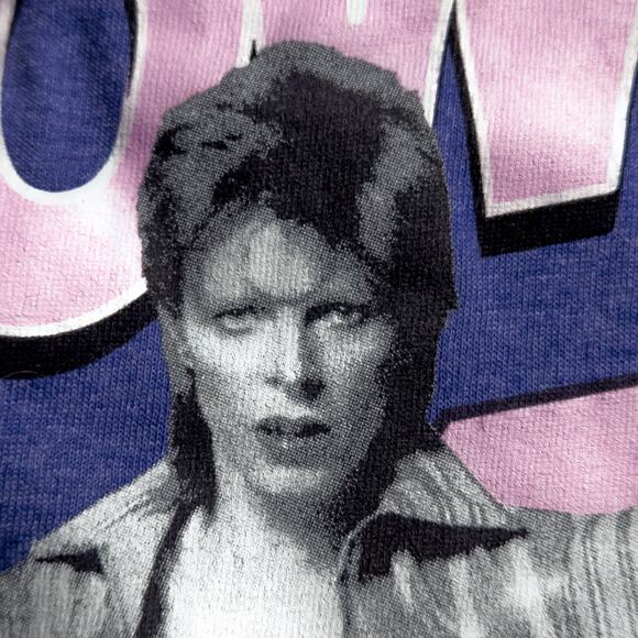 David Bowie Unisex T-Shirt Y2K Glam Retro Inspired Tee Graphic Print Blue XXL - Picture 5 of 7